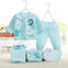 Sky Blue Newborn Baby 5 Pieces Suit Set BS6058D